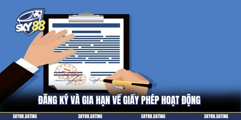 Đăng ký và gia hạn về giấy phép hoạt động 